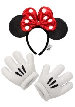 Minnie Glitter Headband & Gloves Set 11 Minnie Glitter Headband & Gloves Set -Halloween Costumes minnie glitter headband gloves set alt 3