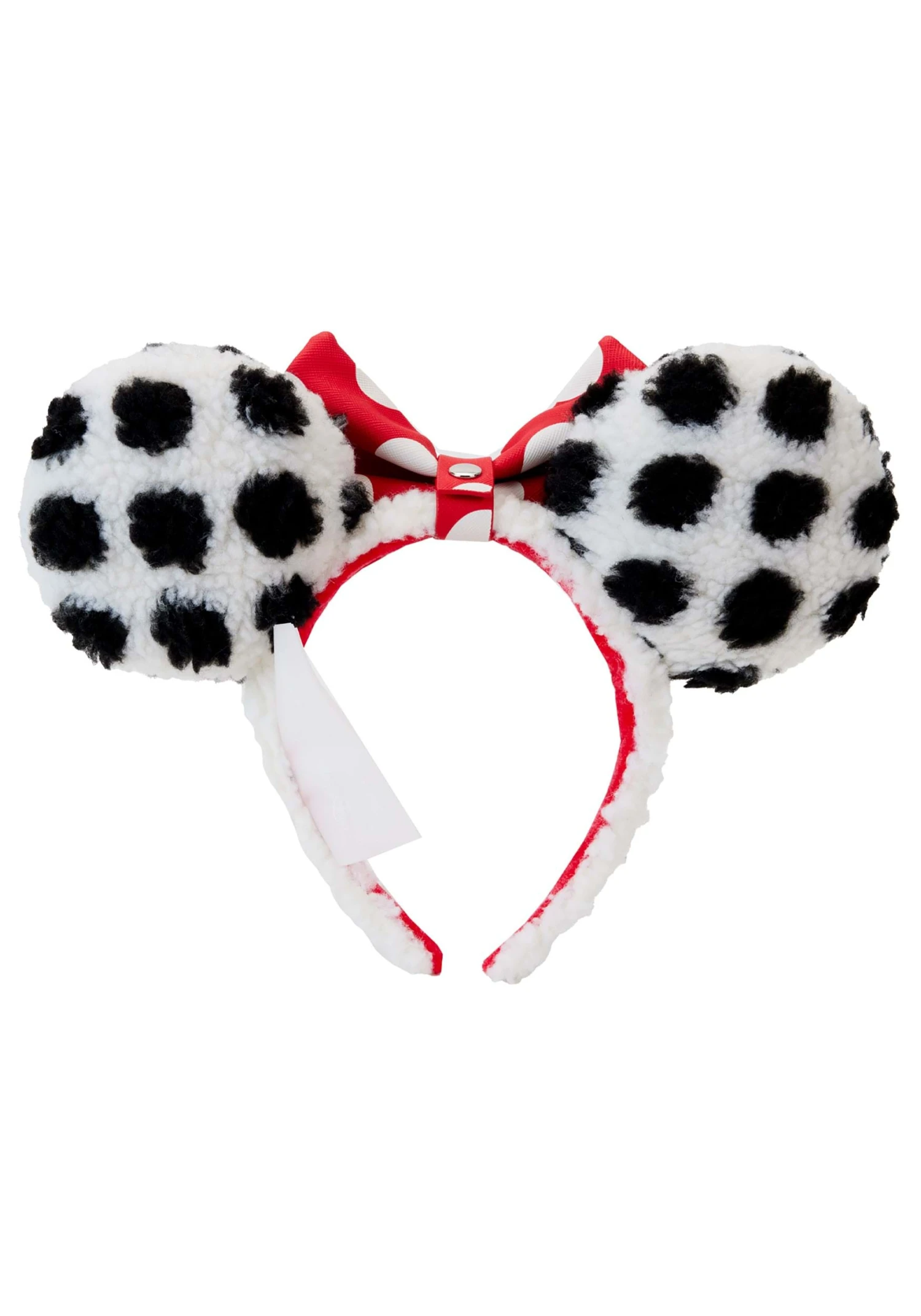 Loungefly Minnie Mouse Rocks The Dots Sherpa Ear Headband 4 Loungefly Minnie Mouse Rocks The Dots Sherpa Ear Headband - Image 2