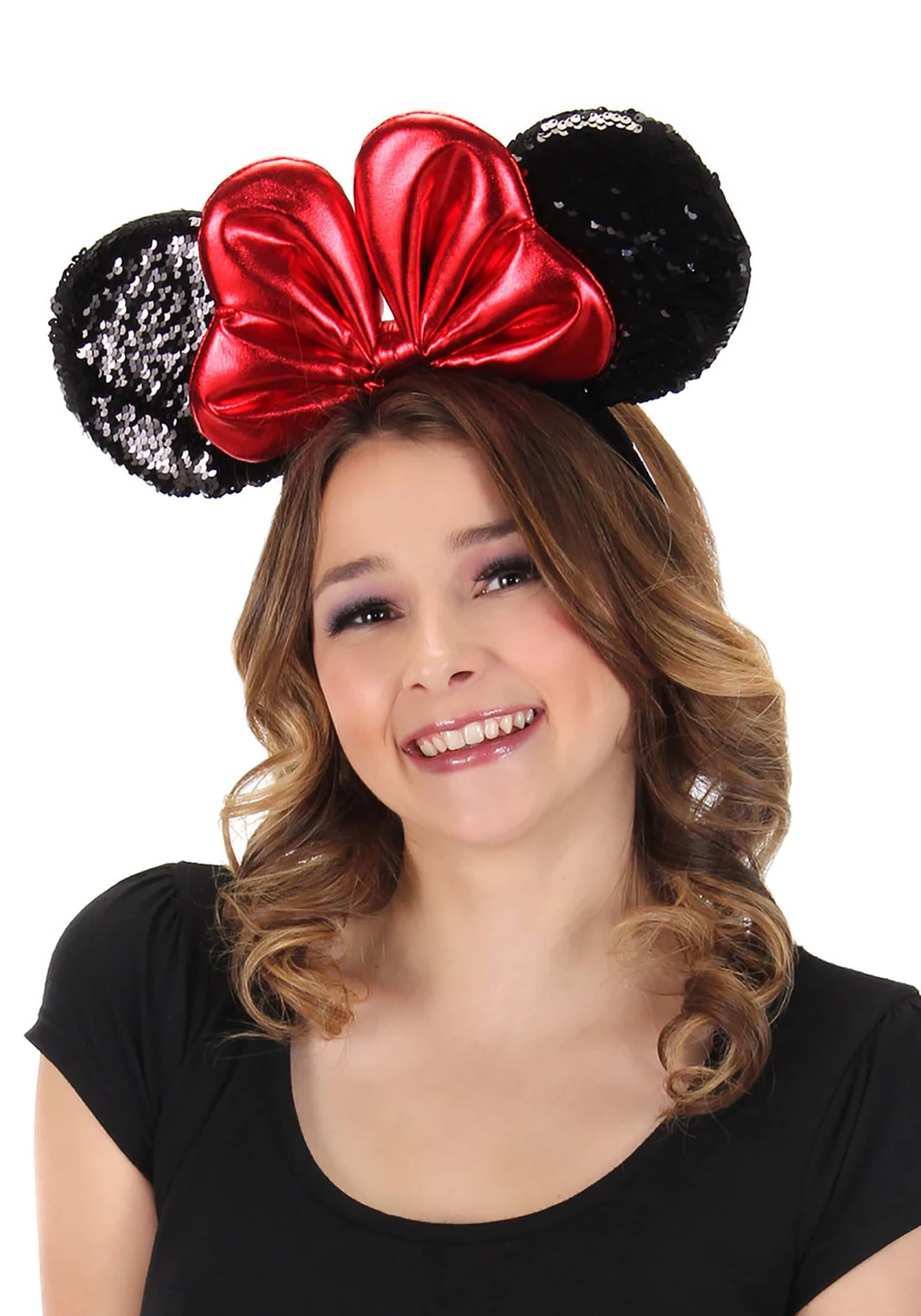 Disney Minnie Sequin Ears Red Headband 4 Disney Minnie Sequin Ears Red Headband - Image 2