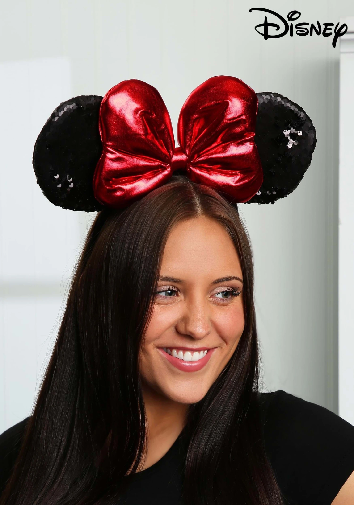 Disney Minnie Sequin Ears Red Headband 3 Disney Minnie Sequin Ears Red Headband