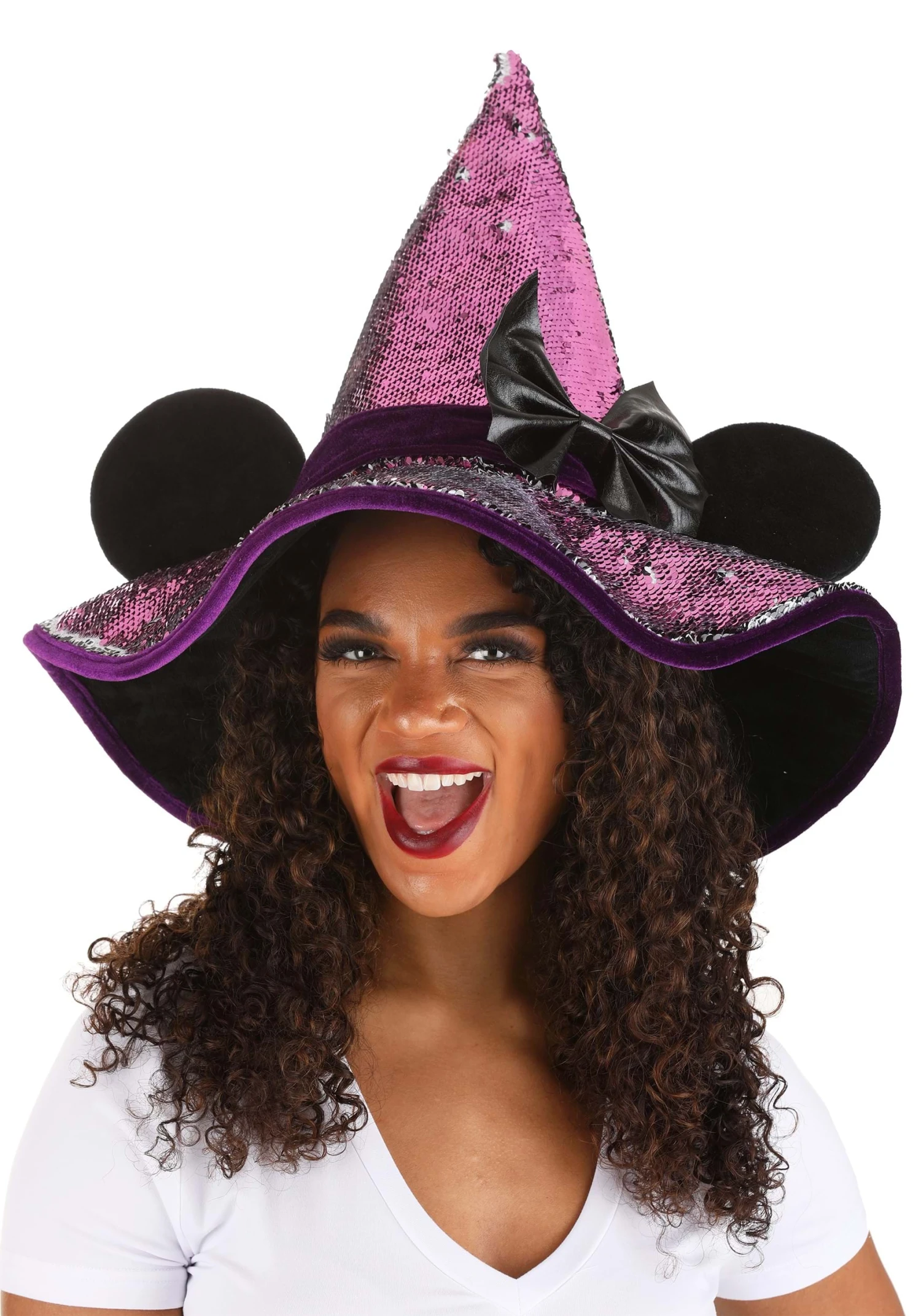 Disney Minnie Mouse Spider Webs Adult Witch Hat 4 Disney Minnie Mouse Spider Webs Adult Witch Hat - Image 2