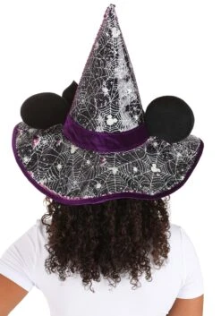 Disney Minnie Mouse Spider Webs Adult Witch Hat 11 Disney Minnie Mouse Spider Webs Adult Witch Hat -Halloween Costumes minnie witch hat alt 2