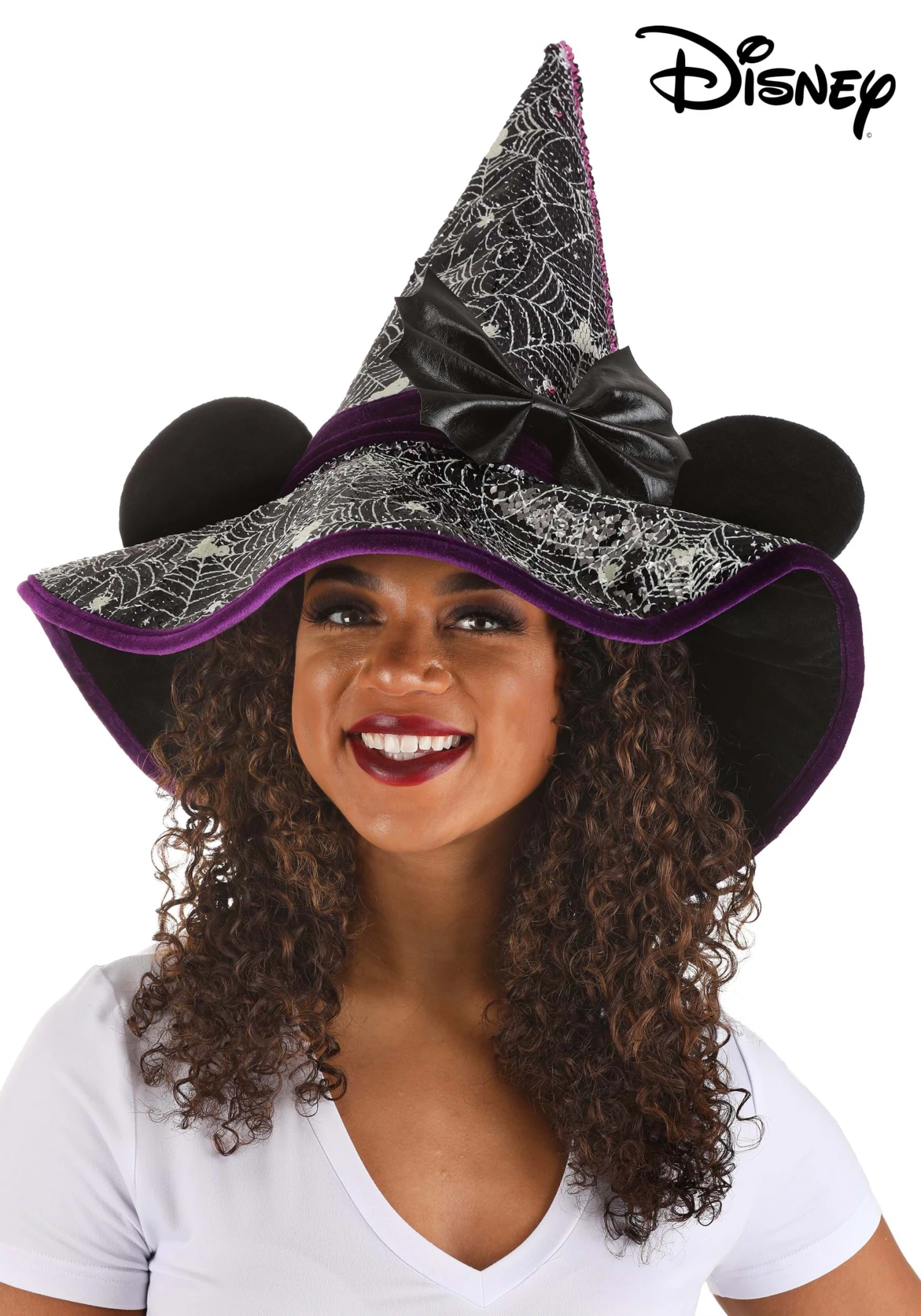 Disney Minnie Mouse Spider Webs Adult Witch Hat 3 Disney Minnie Mouse Spider Webs Adult Witch Hat