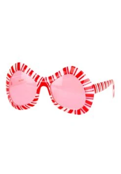 Candy Cane Mod Glasses