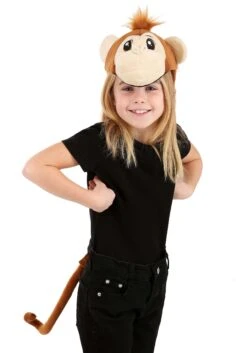 Monkey Soft Headband & Tail Accessory Costume Kit 8 Monkey Soft Headband & Tail Accessory Costume Kit -Halloween Costumes monkey soft headband tail kit alt 3