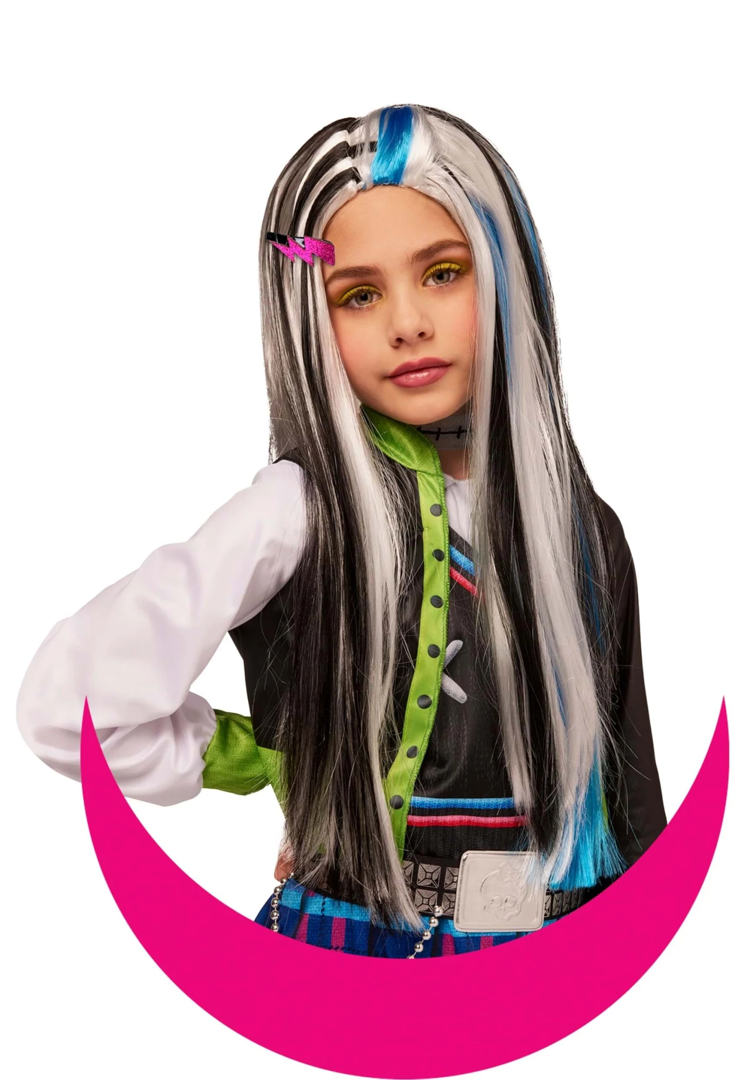 Monster High Frankie Costume Wig For Girls 3 Monster High Frankie Costume Wig For Girls