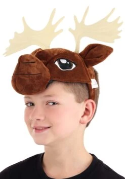 Soft Moose Headband 8 Soft Moose Headband -Halloween Costumes moose plush headband alt 2