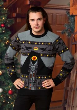Mordor Lord Of The Rings Adult Ugly Sweater 27 Mordor Lord Of The Rings Adult Ugly Sweater -Halloween Costumes mordor lord of the rings ugly sweater alt 12
