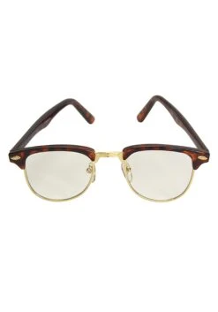 Brown Tortoise Mr. 50's Costume Glasses