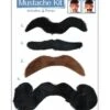 4 Pc Fake Mustache Kit 1 4 Pc Fake Mustache Kit -Halloween Costumes mustache kit
