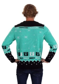 My Hero Academia Adult Ugly Christmas Sweater -Halloween Costumes my hero academia ugly christmas sweater alt 2