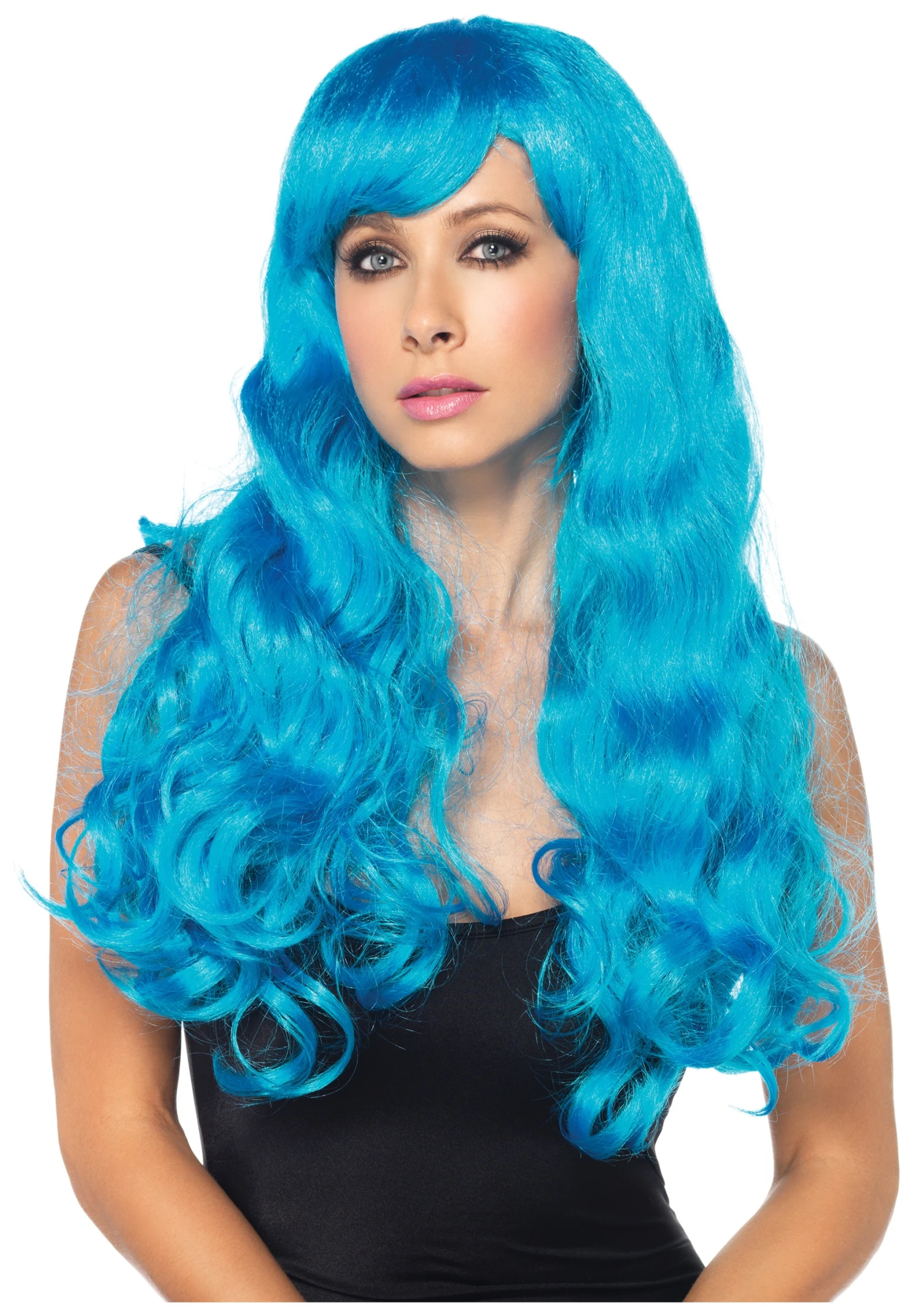 LEG AVENUE Neon Blue Long Wig 3 LEG AVENUE Neon Blue Long Wig
