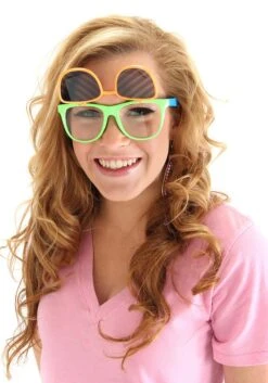 Flip Up Neon Glasses