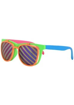 Flip Up Neon Glasses -Halloween Costumes neon flip ups glasses alt 2