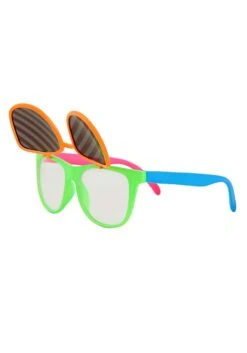 Flip Up Neon Glasses -Halloween Costumes neon flip ups glasses alt 4