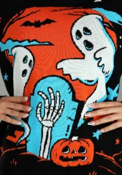 Neon Halloween Sweater For Adults -Halloween Costumes neon halloween sweater alt 1