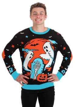Neon Halloween Sweater For Adults -Halloween Costumes neon halloween sweater alt 5