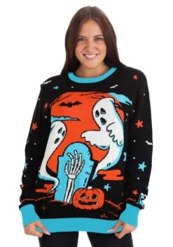 Neon Halloween Sweater For Adults -Halloween Costumes neon halloween sweater alt 6