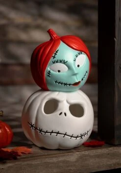 Disney Jack And Sally Light Up Pumpkin Stack Halloween Decoration -Halloween Costumes nightmare before christmas sally and jack light up alt 2