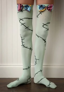 Nightmare Before Christmas Sally Women's Over The Knee Socks 5 Nightmare Before Christmas Sally Women's Over The Knee Socks -Halloween Costumes nightmare before christmas sally over the knee wom alt 1