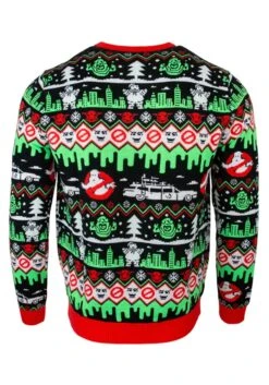 Ghostbusters Ugly Christmas Sweater For Adults -Halloween Costumes official ghostbusters christmas ugly sweater alt 3