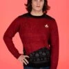 Adult Star Trek "Trek The Halls" Christmas Sweater -Halloween Costumes official star trek trek the halls christmas jump