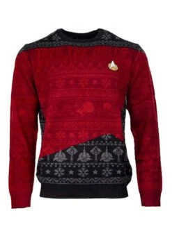 Adult Star Trek "Trek The Halls" Christmas Sweater -Halloween Costumes official star trek trek the halls christmas jump alt 9