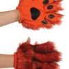 Orange Fingerless Adult Paws -Halloween Costumes orange fingerless paws