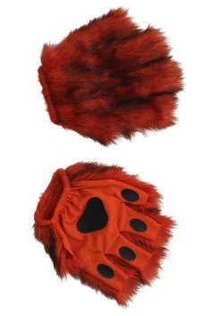 Orange Fingerless Adult Paws -Halloween Costumes orange fingerless paws alt 1