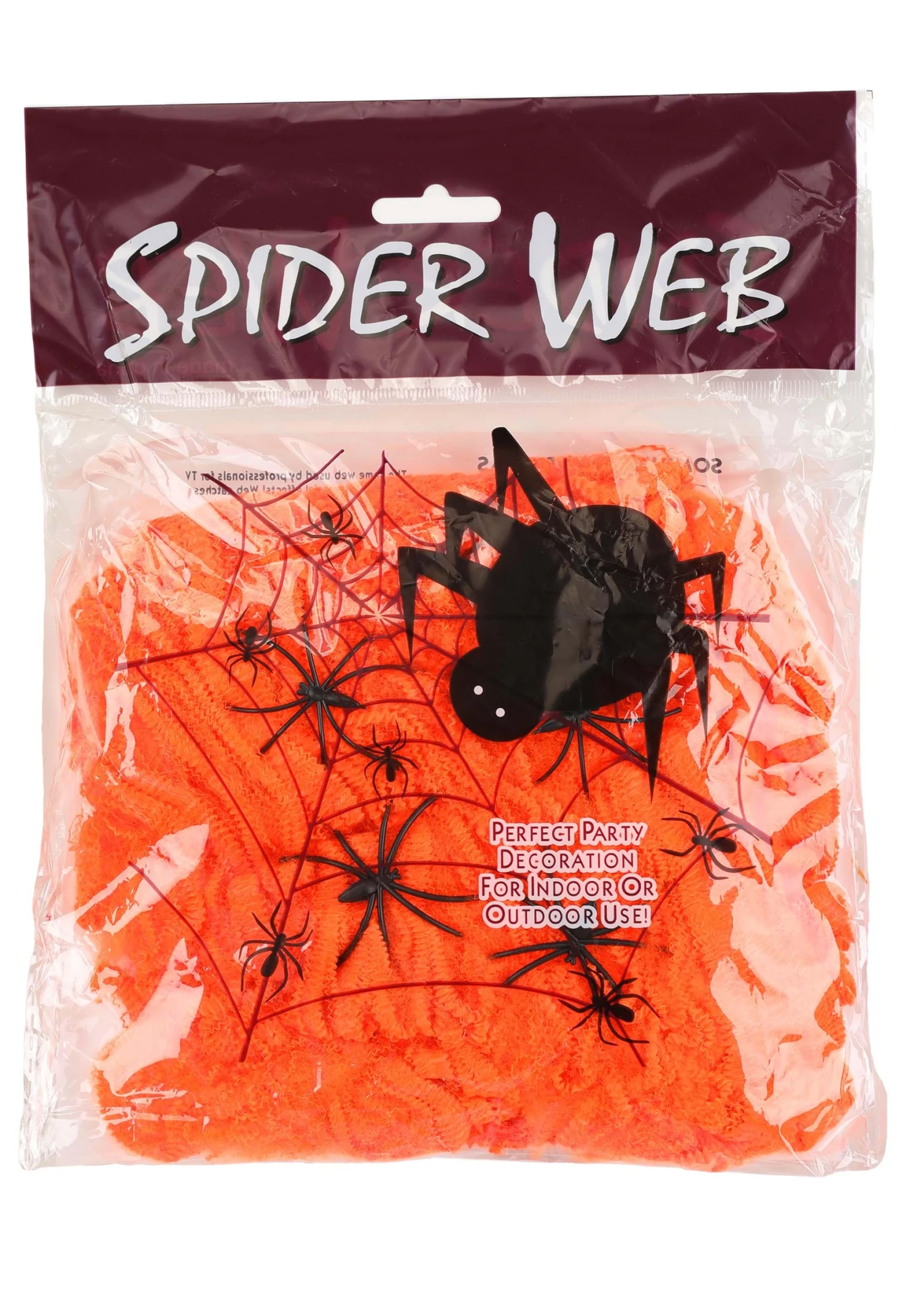 200 Square FT Orange Spider Web Halloween Decoration 4 200 Square FT Orange Spider Web Halloween Decoration - Image 2