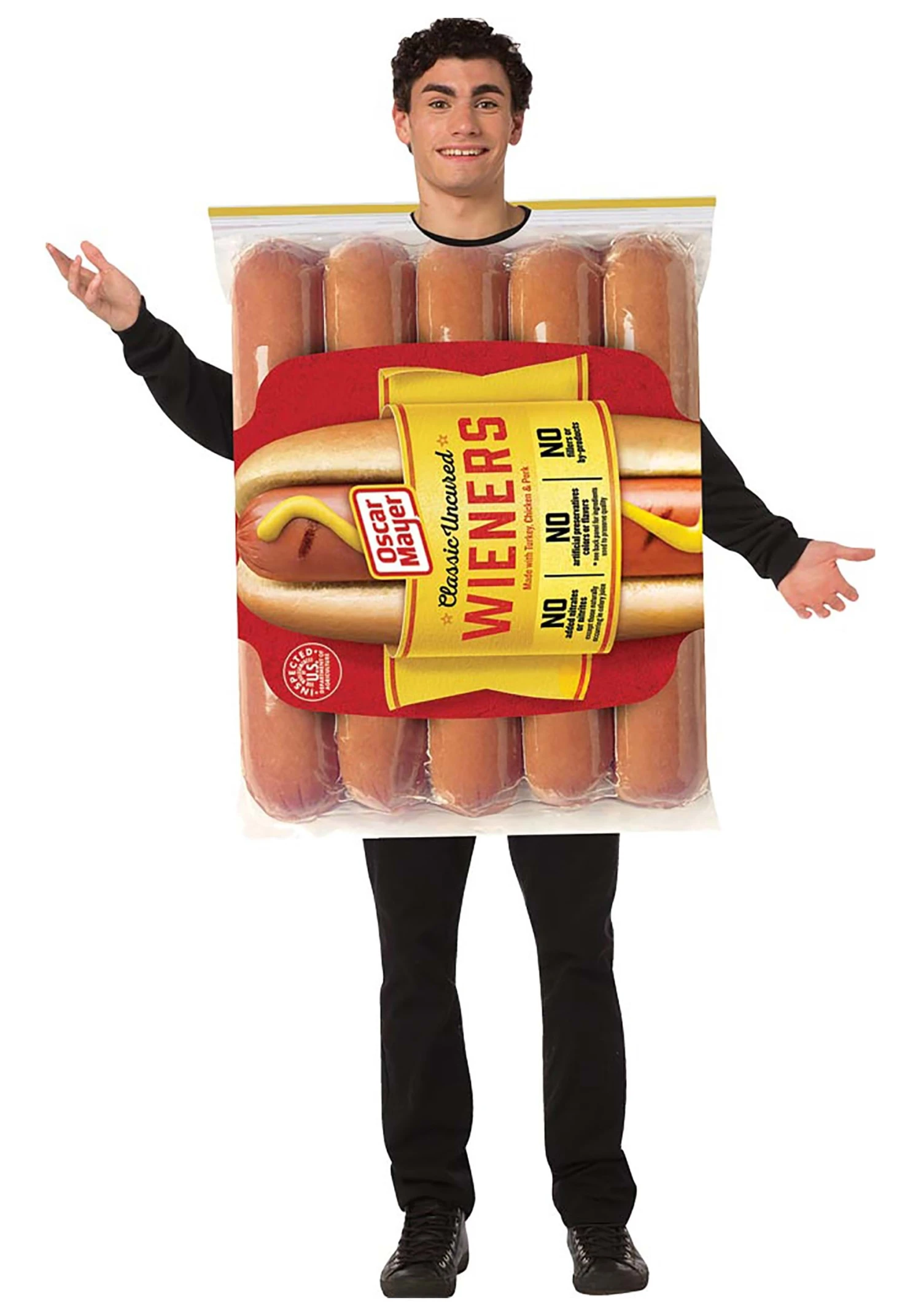Oscar Mayer Hot Dog Package Adult Costume 3 Oscar Mayer Hot Dog Package Adult Costume
