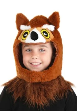 Open Face Owl Costume Hood/Mask