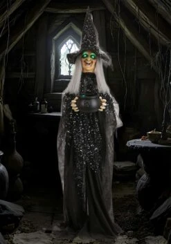 6.3FT Paisley The Potion-Maker Animated Witch Decoration - Scream Saver