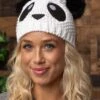 Panda Knit Beanie For Adults 1 Panda Knit Beanie For Adults -Halloween Costumes panda knit beanie
