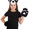 Panda Plush Headband & Paws Accessory Costume Kit -Halloween Costumes panda plush headband paws kit