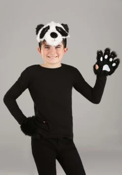 Panda Plush Headband & Paws Accessory Costume Kit 12 Panda Plush Headband & Paws Accessory Costume Kit -Halloween Costumes panda plush headband paws kit alt 3