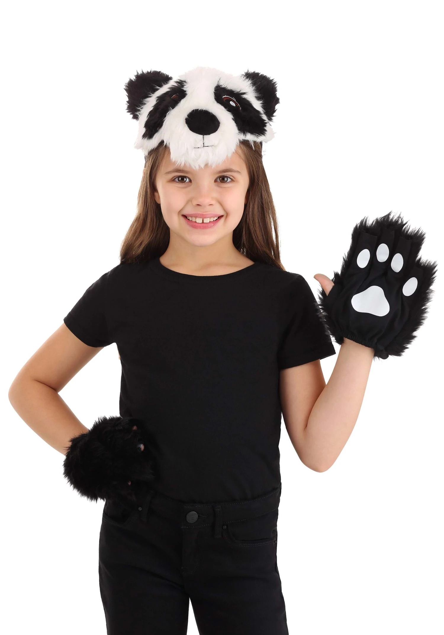 Panda Plush Headband & Paws Accessory Costume Kit 3 Panda Plush Headband & Paws Accessory Costume Kit