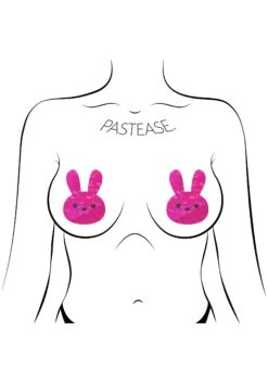 Glittery Pink Marshmallow Easter Rabbit Pasties From Pastease -Halloween Costumes pastease glittery pink marshmallow easter rabbit pasties al1