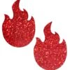 Red Glitter Flame Pasties From Pastease -Halloween Costumes pastease red glitter flame pasties