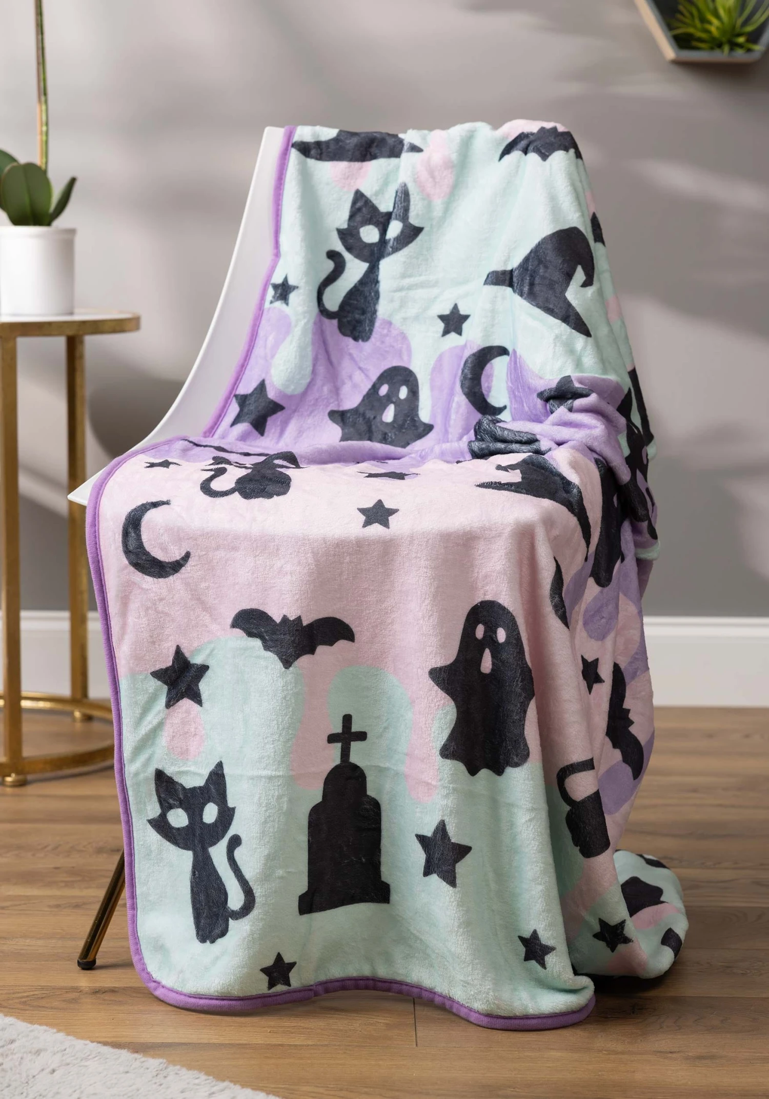 Pastel Halloween Cozy Throw Blanket 3 Pastel Halloween Cozy Throw Blanket