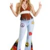 Women's Patchwork Hippie Costume 1 Women's Patchwork Hippie Costume -Halloween Costumes patchwork hippie costume womens