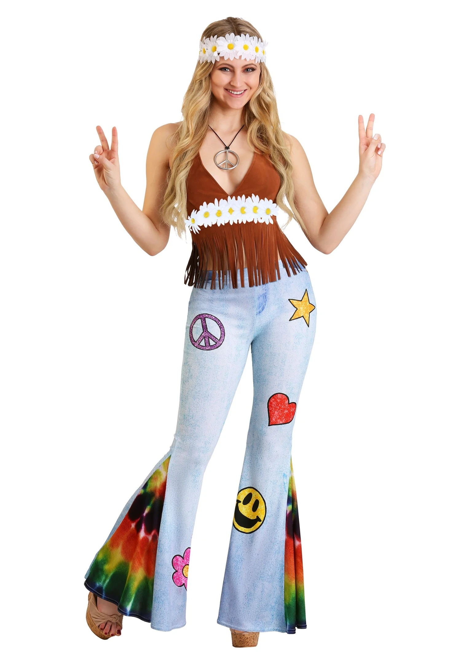 Women's Patchwork Hippie Costume 3 Women's Patchwork Hippie Costume