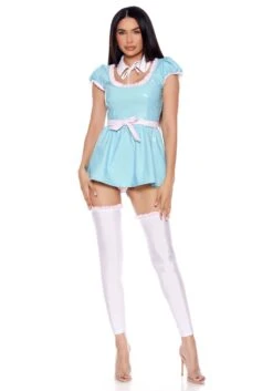 Forplay Patent Light Blue Ghostly Shining Grady Twin Costume For Women -Halloween Costumes patent light blue ghostly shining grady twin costume alt 2
