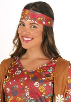 Fun World Women's Peace & Love Hippie Costume 13 Fun World Women's Peace & Love Hippie Costume -Halloween Costumes peace love hippie adult costume 2