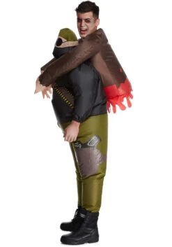 Pick Me Up Zombie Hunter Inflatable Costume For Adults 8 Pick Me Up Zombie Hunter Inflatable Costume For Adults -Halloween Costumes pick me up zombie hunter inflatable adult costume alt 2