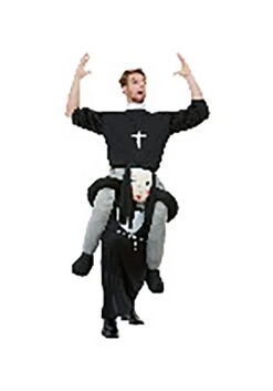 Smiffys Piggyback Nun Costume For Adults -Halloween Costumes piggyback nun costume alt 1