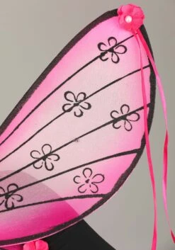 Pink Floral Costume Wings For Adults -Halloween Costumes pink floral wings alt 1