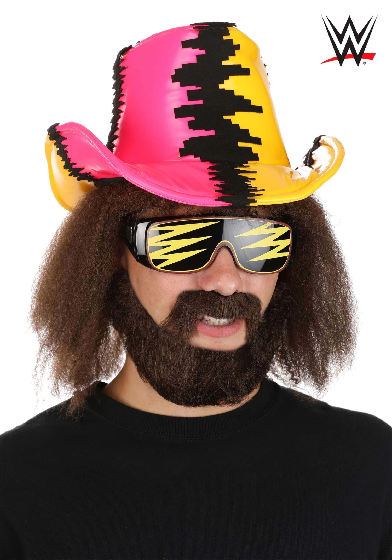 WWE Deluxe Macho Man Costume Pink And Yellow Hat 3 WWE Deluxe Macho Man Costume Pink And Yellow Hat