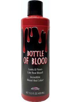 Fun World 13.5 Fl Oz Vampire Costume Blood Bottle Prop