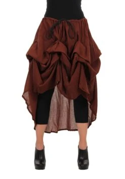Brown Pirate Parachute Skirt 8 Brown Pirate Parachute Skirt -Halloween Costumes pirate parachute skirt brown alt 2